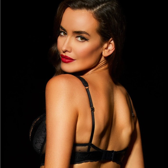 ♡BNWT Sultry HB™ ☆Sofia☆ Demi-Cup Black Lace Push-Up Bra♡ Size 32DDD/32F♡ - Picture 6 of 8